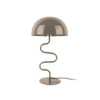 Lampe à Poser LOLA Pied Torsadé Fer Émaillé Gris Ø31×54 cm