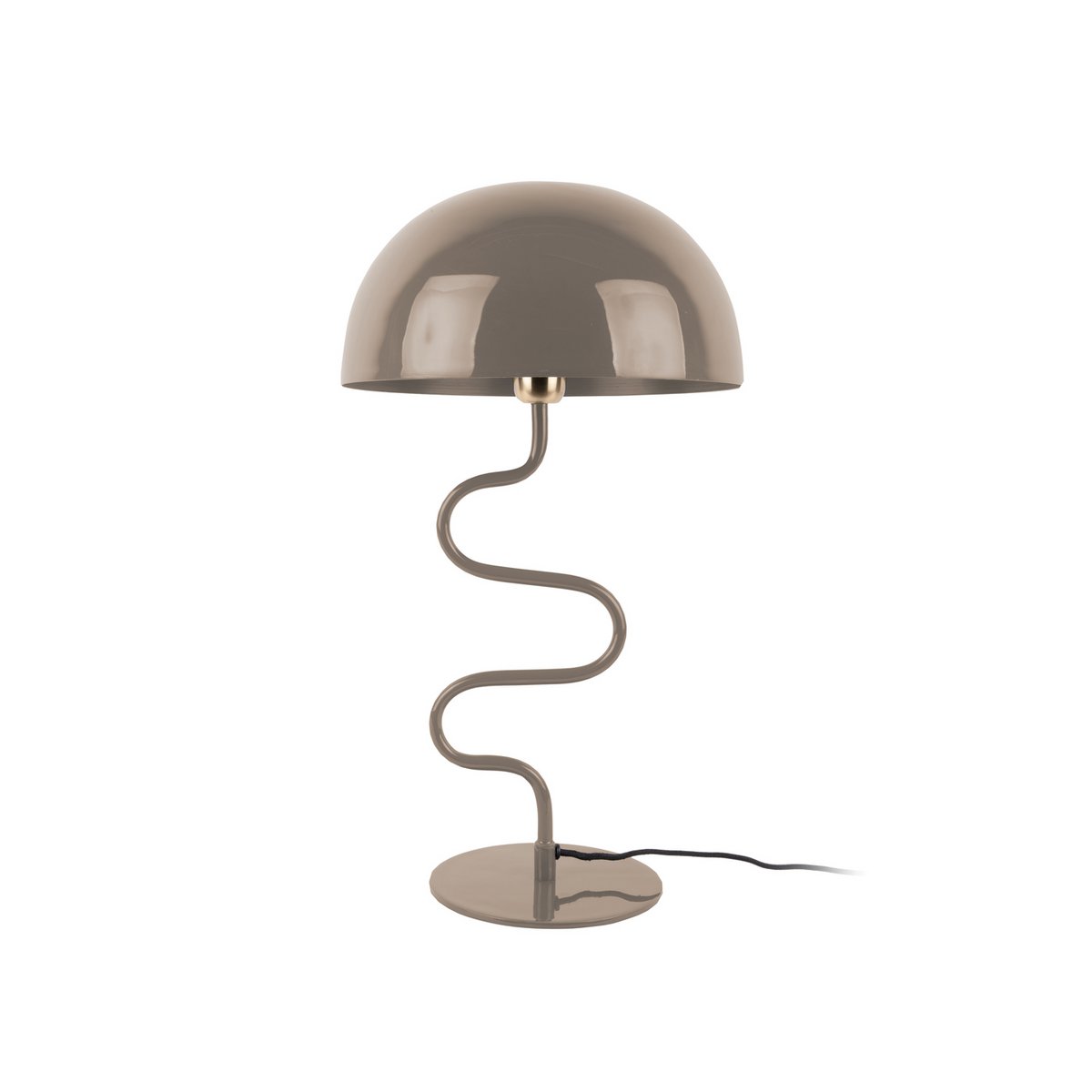 Lampe à Poser LOLA Pied Torsadé Fer Émaillé Gris Ø31×54 cm