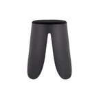 Vue de profil du tabouret contemporain noir empilable