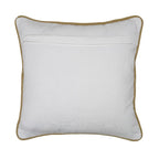 Housse de Coussin Noël Merry Christmas Touffeté Feuilles Baies Rouge Vert Or 45×45 cm