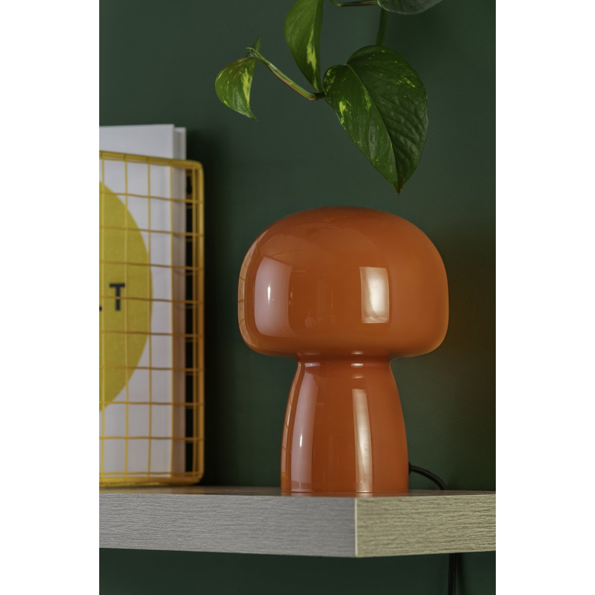 Lampe de Table en Verre Orange Compact Fervor