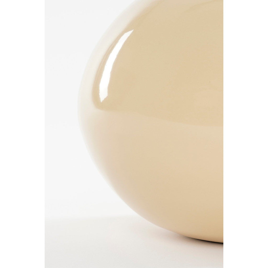 Vase BOYD Sculptural en Fer Beige – H36 cm
