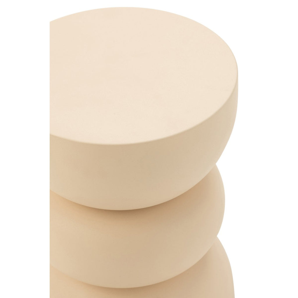 Table d'Appoint en Métal Beige Lise Ø32 cm