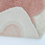 Tapis Coton Design Festonné Rose Blush 100×150 cm – Alfonsina
