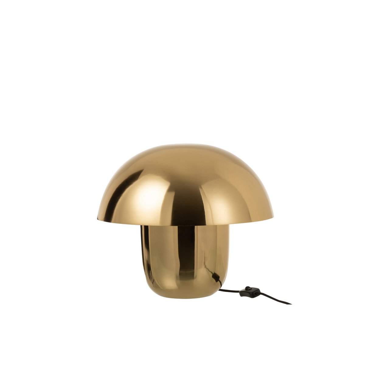 Lampe de Table Champignon Métal Or Grand Modèle Ø40 cm