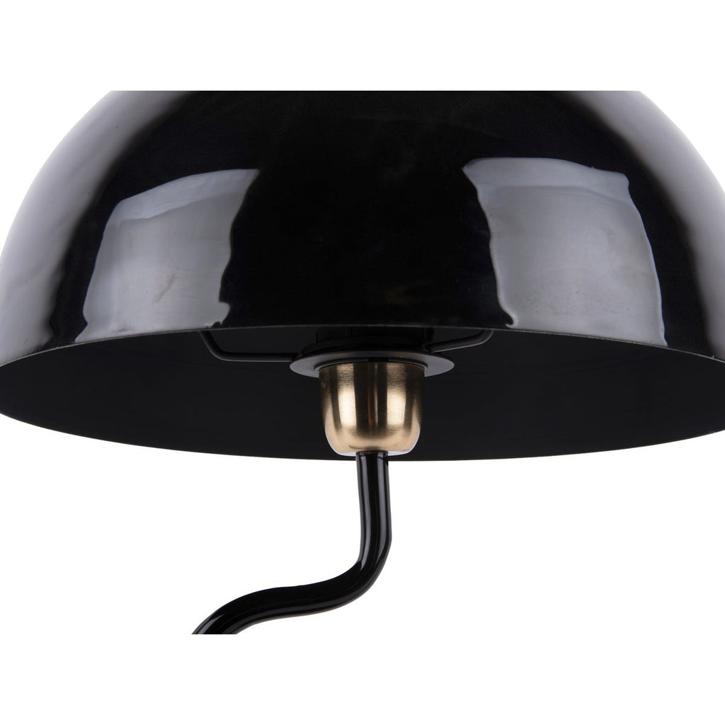 Lampe à Poser LOLA Pied Torsadé Fer Émaillé Noir Ø31×54 cm