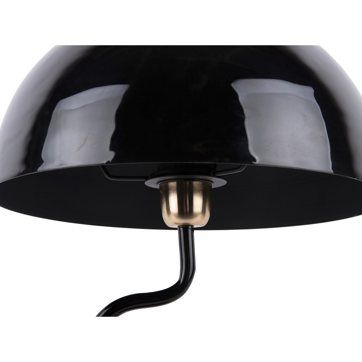 Lampe à Poser LOLA Pied Torsadé Fer Émaillé Noir Ø31×54 cm