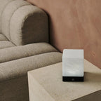 Lampe à Poser HÉVÉA Bois Noir Sans Fil Rechargeable Ø12×15 cm
