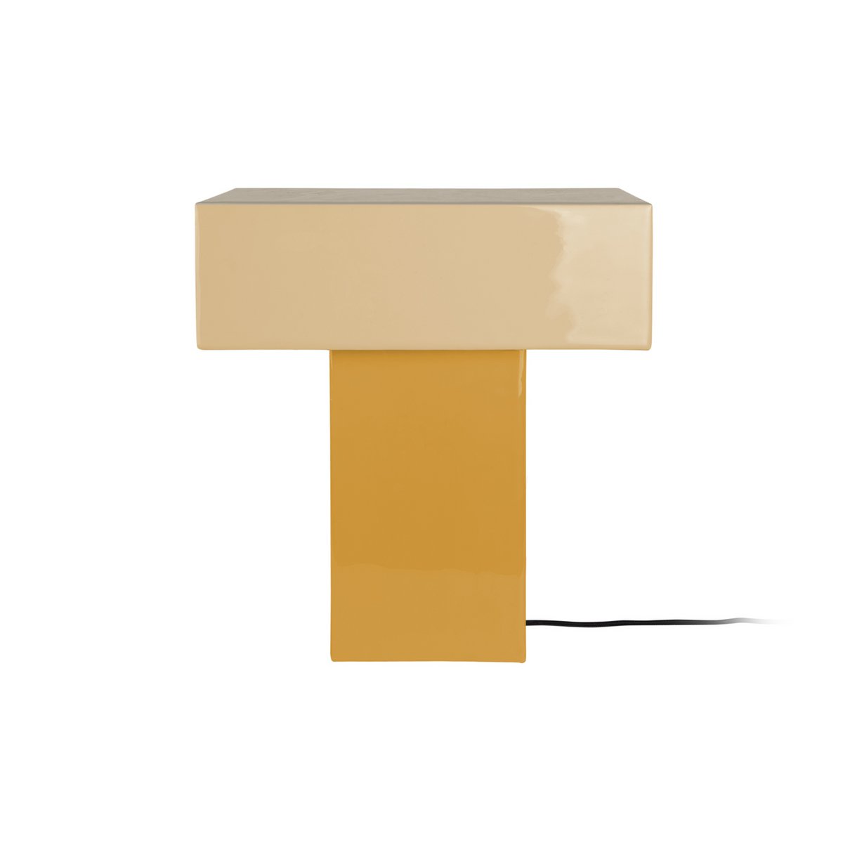 Lampe à Poser GRATO RECTO Fer Jaune Brillant 32×32×35 cm