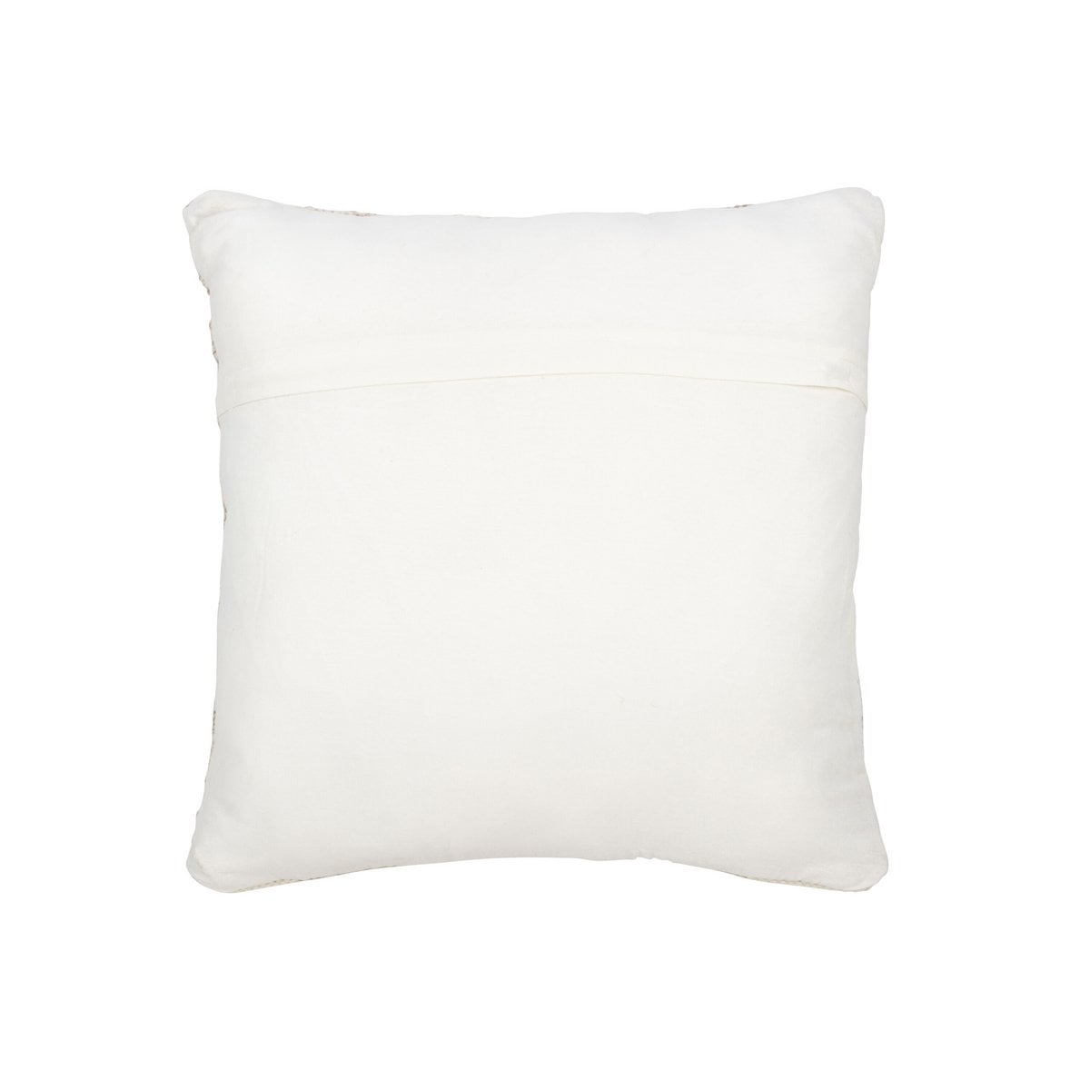 Coussin ALBA Motif Croix Ethnique Laine Crème Beige 60×60 cm