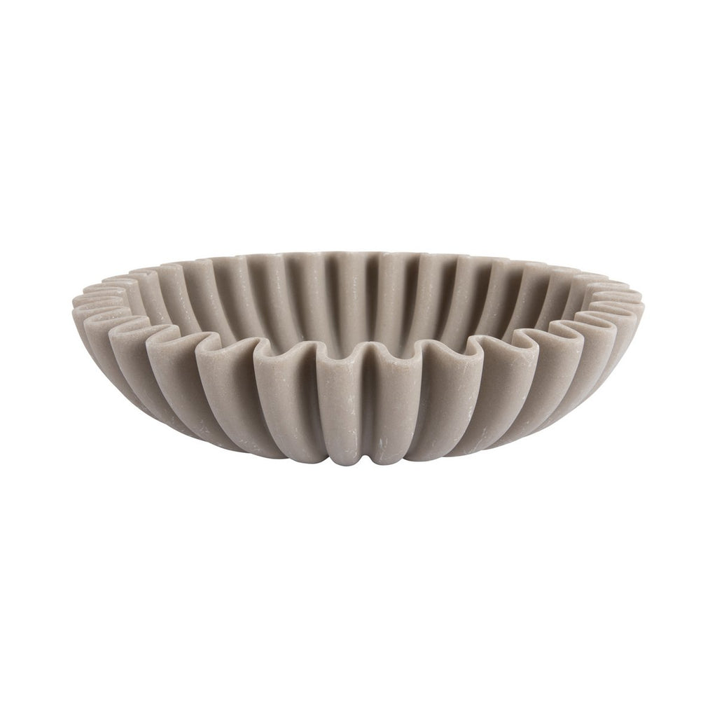 Bol Vague Grand Polyrésine Gris Béton Ø30×7 cm