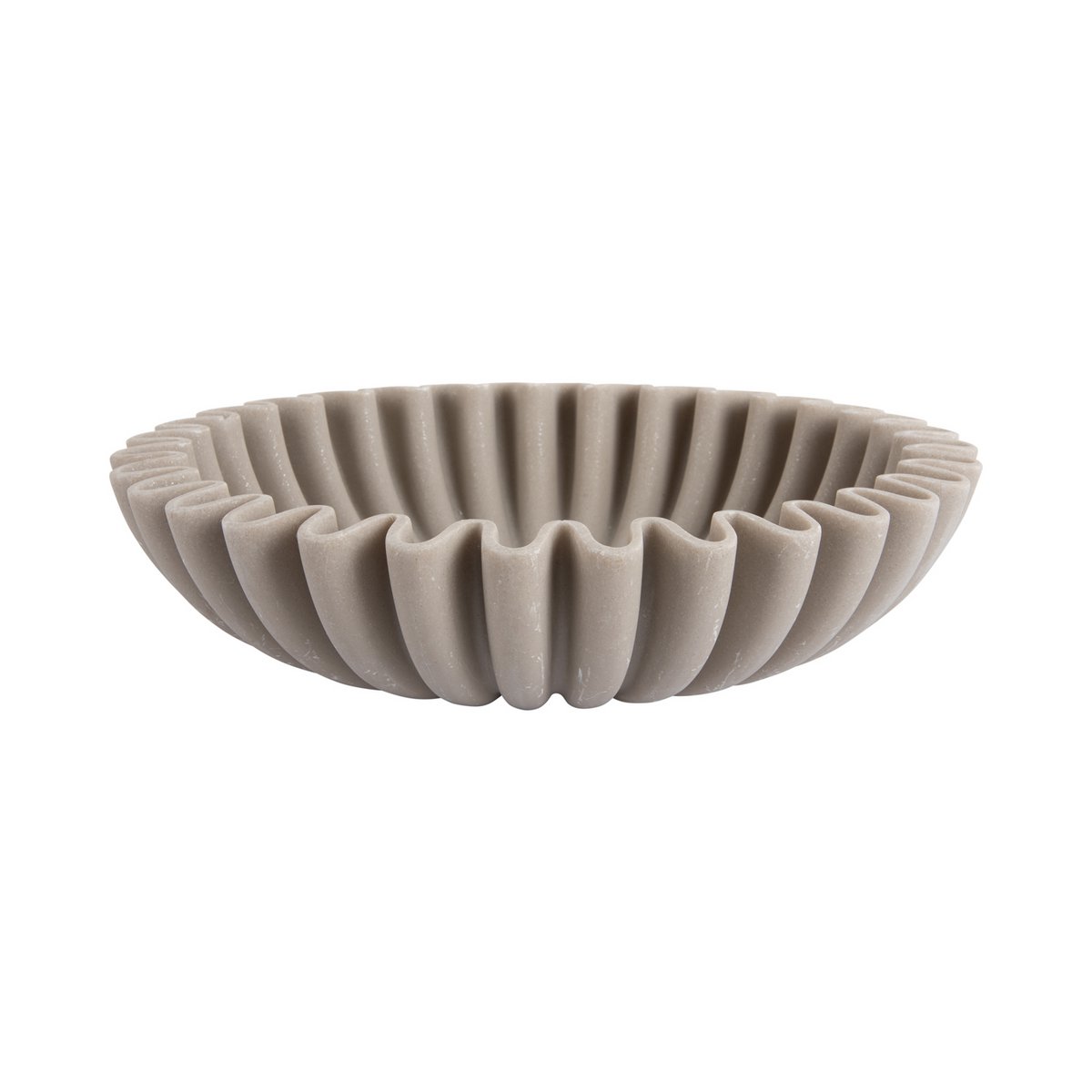 Bol Vague Grand Polyrésine Gris Béton Ø30×7 cm