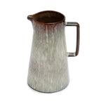 Carafe à eau en céramique portugaise avec grande anse, style bord de mer.