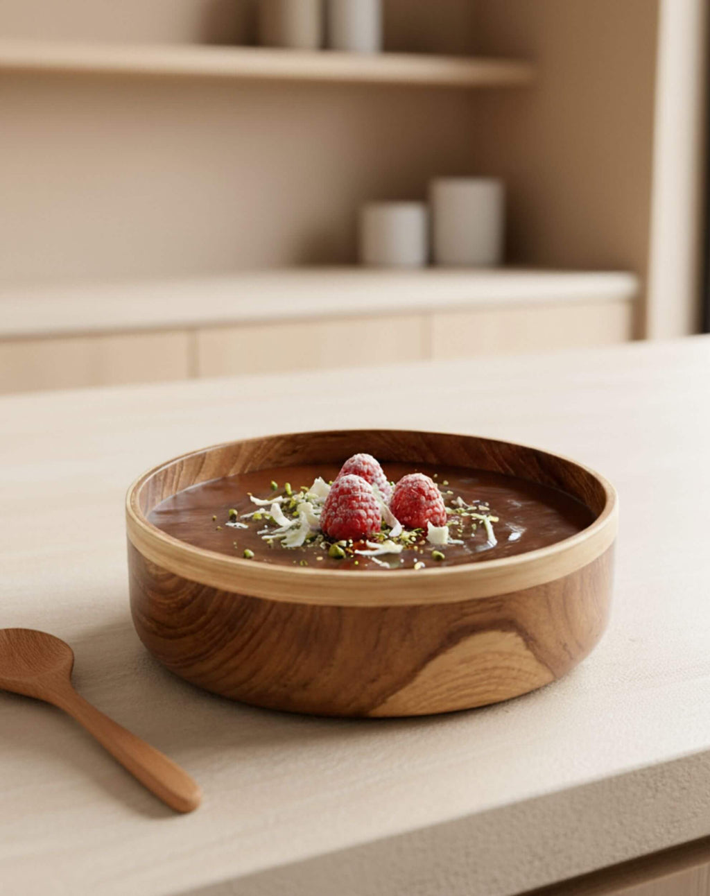 Bol SORAYA artisanal utilisé pour un dessert ou un petit déjeuner
