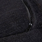 Vue de la femeture éclaire noire 