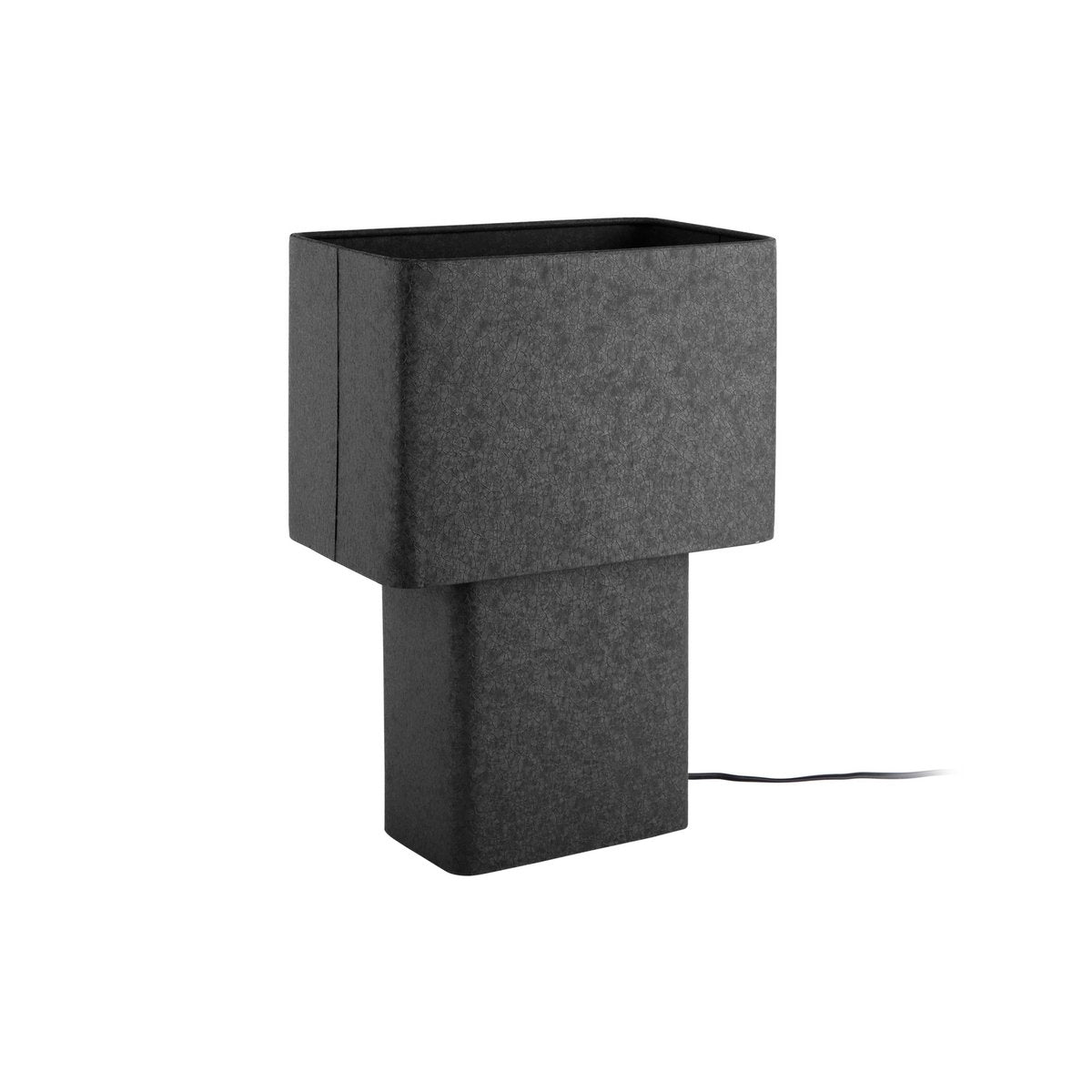 Lampe à Poser BOAZ RECTO Fer Texturé Noir 31×18×42 cm