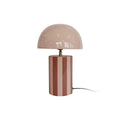 Lampe à Poser CHLOÉ Champignon Fer Rayé Or Rosé Pied Chromé Ø25×34 cm