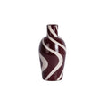 Vase DUBLIN Tourbillon en Acier Bordeaux et Blanc Cassé – H25 cm