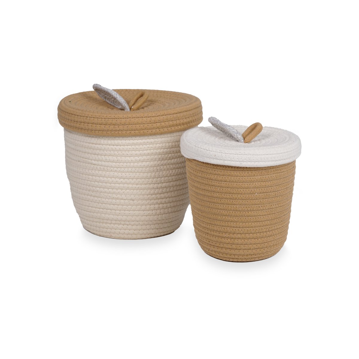 Lot de 2 Paniers de Rangement Beige Terra – Boyan