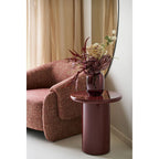Table d'Appoint OTAGO Laquée Bordeaux Ø45×50 cm