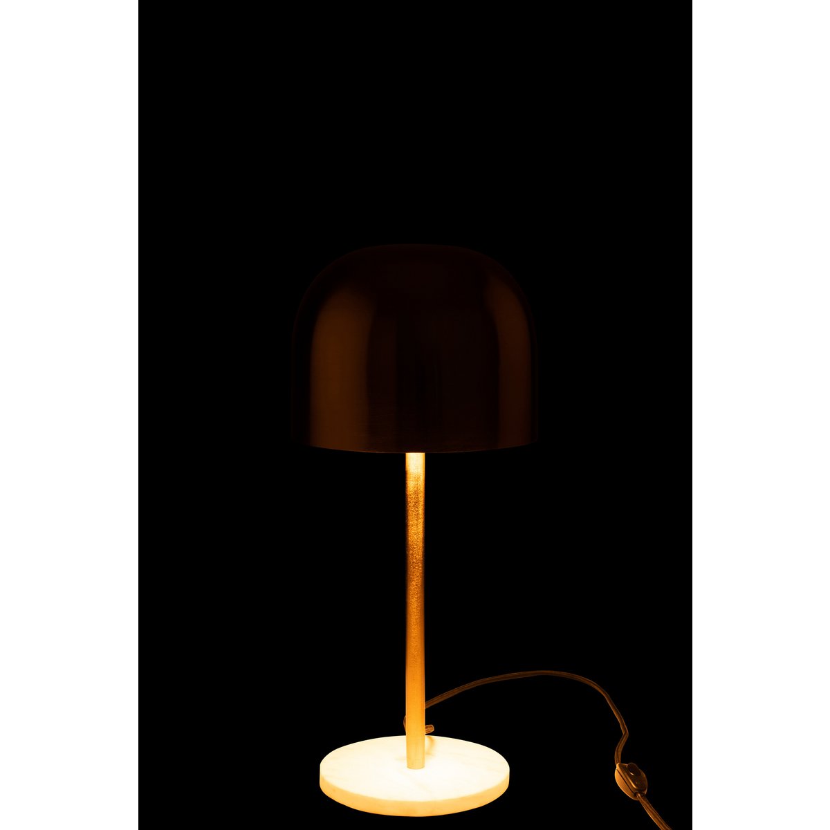 Lampe de Table Abat-Jour Doré Queen Ø20,5 cm H49 cm