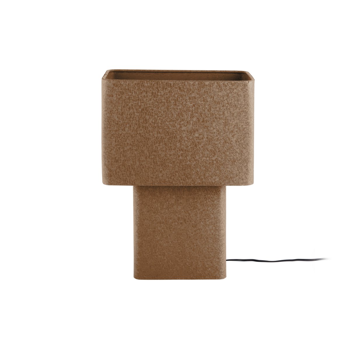Lampe à Poser BOAZ RECTO Fer Texturé Marron 31×18×42 cm