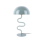 Lampe à Poser LOLA Pied Torsadé Fer Émaillé Bleu Ø31×54 cm
