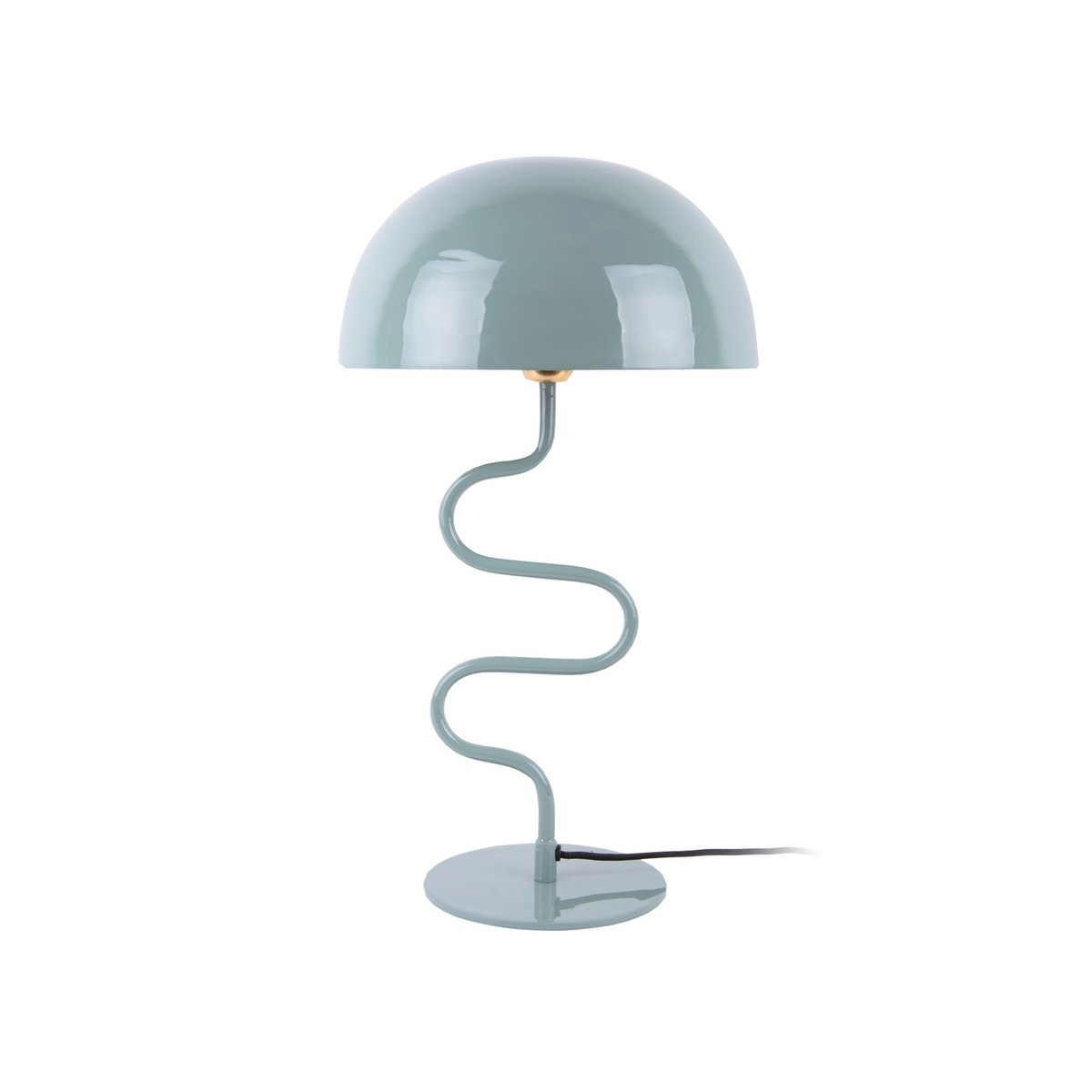 Lampe à Poser LOLA Pied Torsadé Fer Émaillé Bleu Ø31×54 cm