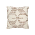 Coussin ALBA Motif Croix Ethnique Laine Crème Beige 60×60 cm