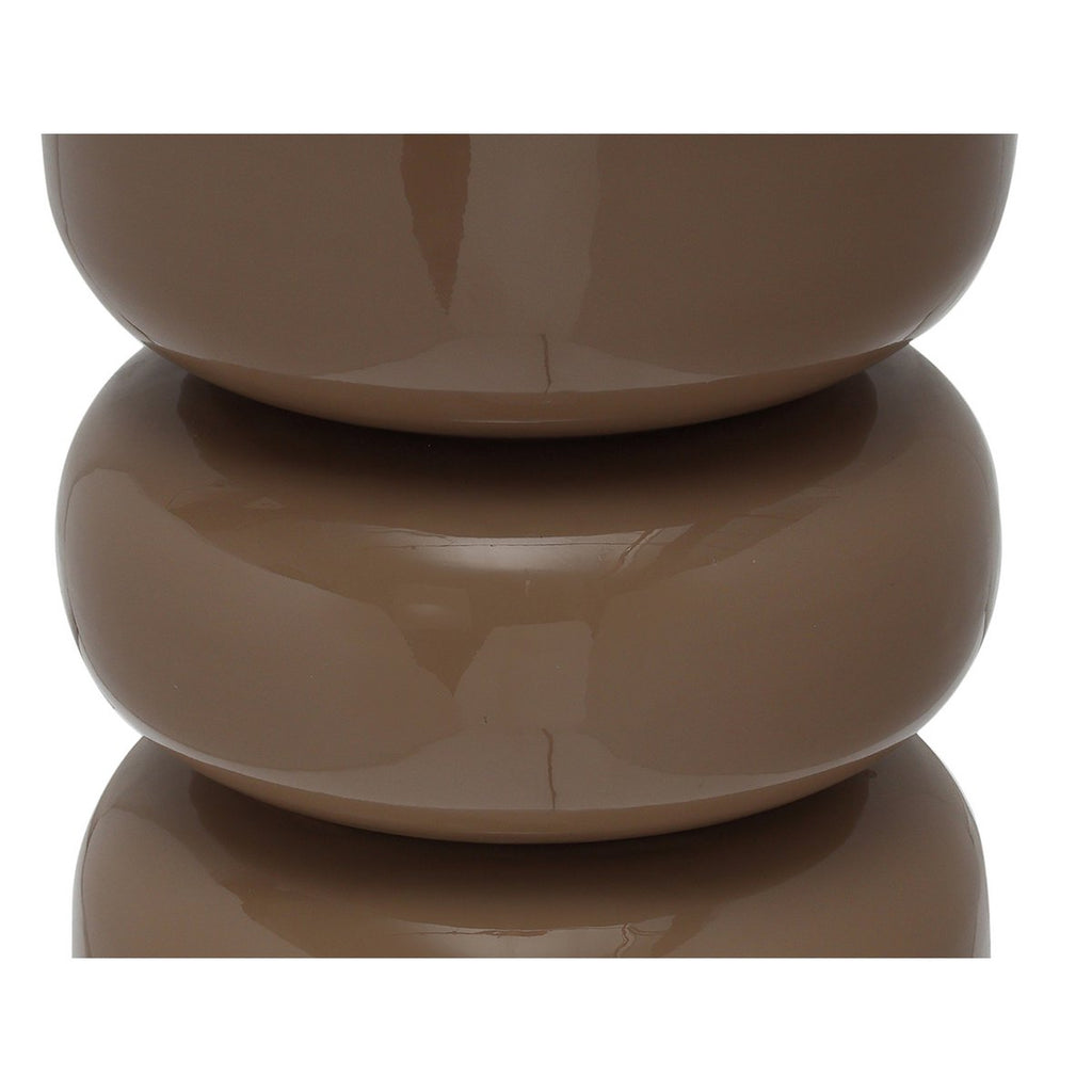 Tabouret REY Fer Émaillé Marron Ø36×48 cm