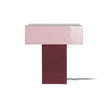 Lampe de Table Rectangulaire Fer Rouge Brillant Grato Recto