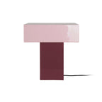 Lampe de Table Rectangulaire Fer Rouge Brillant Grato Recto