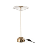 Lampe de Table LED Motif Fleur Dorée Grand Modèle Ø23,5 cm