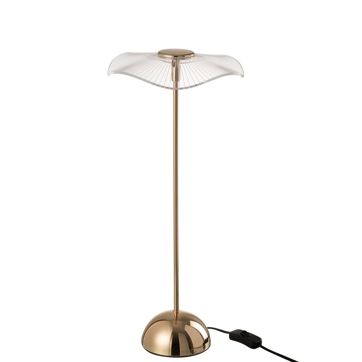 Lampe de Table LED Motif Fleur Dorée Grand Modèle Ø23,5 cm