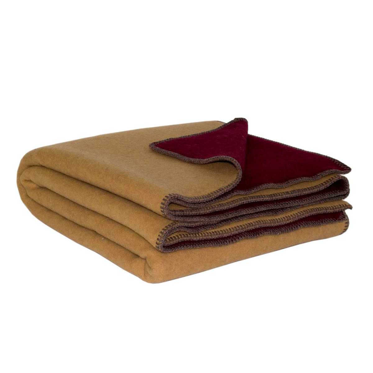Couverture WINE & HONEY en Laine Mérinos – 140 × 200 ou 200 × 220 cm