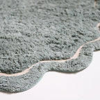 Tapis Rond Coton Tufté Main Aqua Ø120 cm – Sweet April – Nattiot