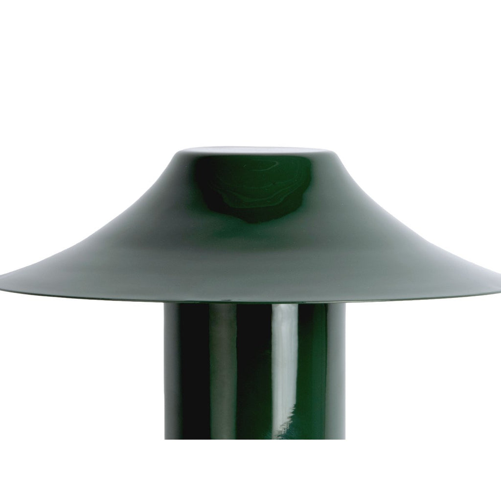 Lampe de Table CATANIA Trapèze en Fer Vert Foncé – Ø30 × H32 cm