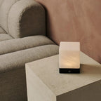Lampe à Poser HÉVÉA Bois Noir Sans Fil Rechargeable Ø12×15 cm