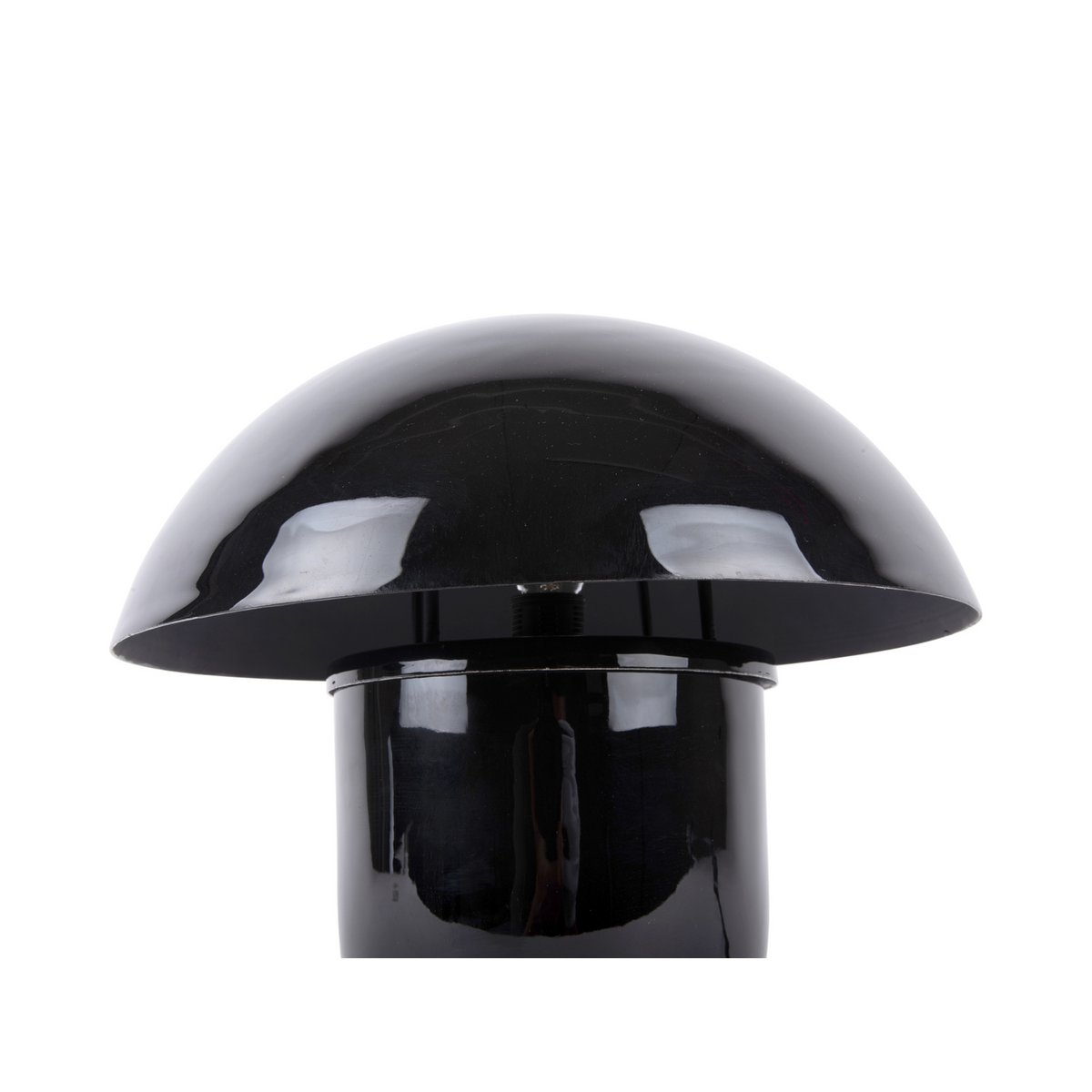 Lampe à Poser NORA Champignon Fer Émaillé Noir Ø29×25 cm