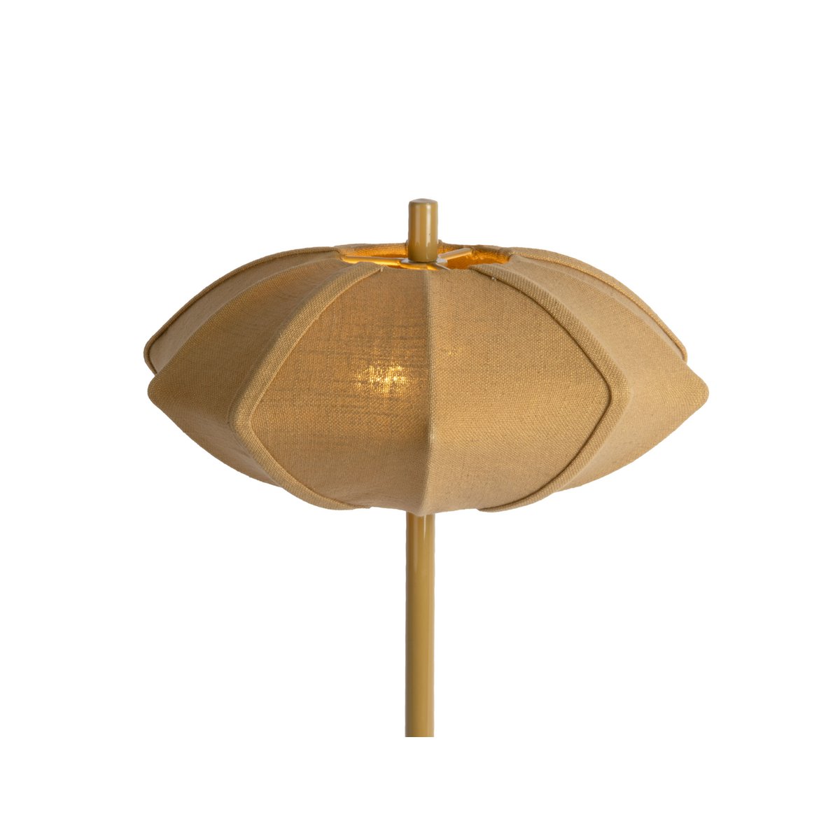 Lampe de Table Paris Disque Coton Champagne Doré Ø34×49 cm