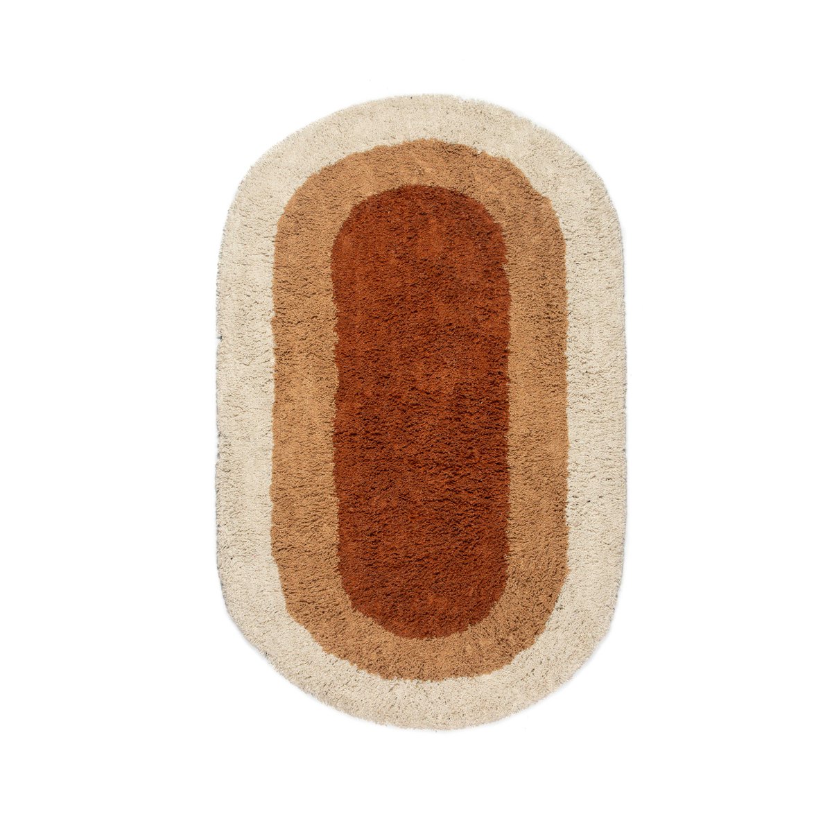 Tapis Ovale en Coton Tons Terre – Otis