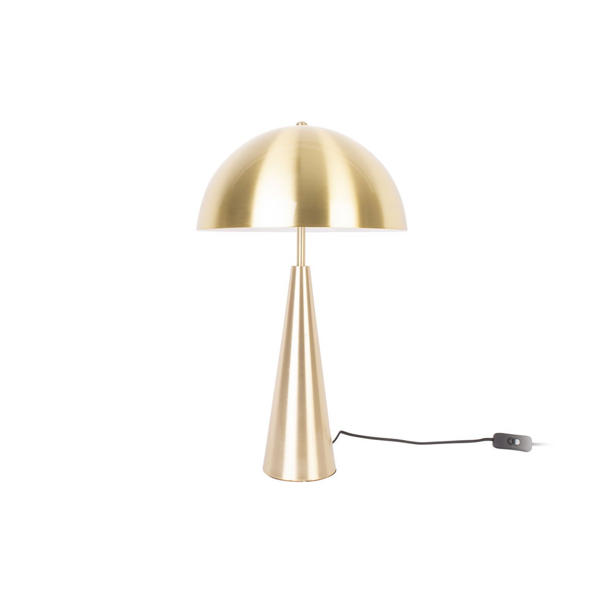 Lampe à Poser SUBLIME Fer Doré Brossé Courbe Ø30×51 cm