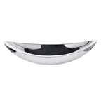 Vue de côté du bol Halifax argenté mettant en valeur son design fluide et contemporain.