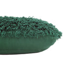 Housse de Coussin Noël Sapins Brodés Bord Moelleux Vert Blanc 35×50 cm