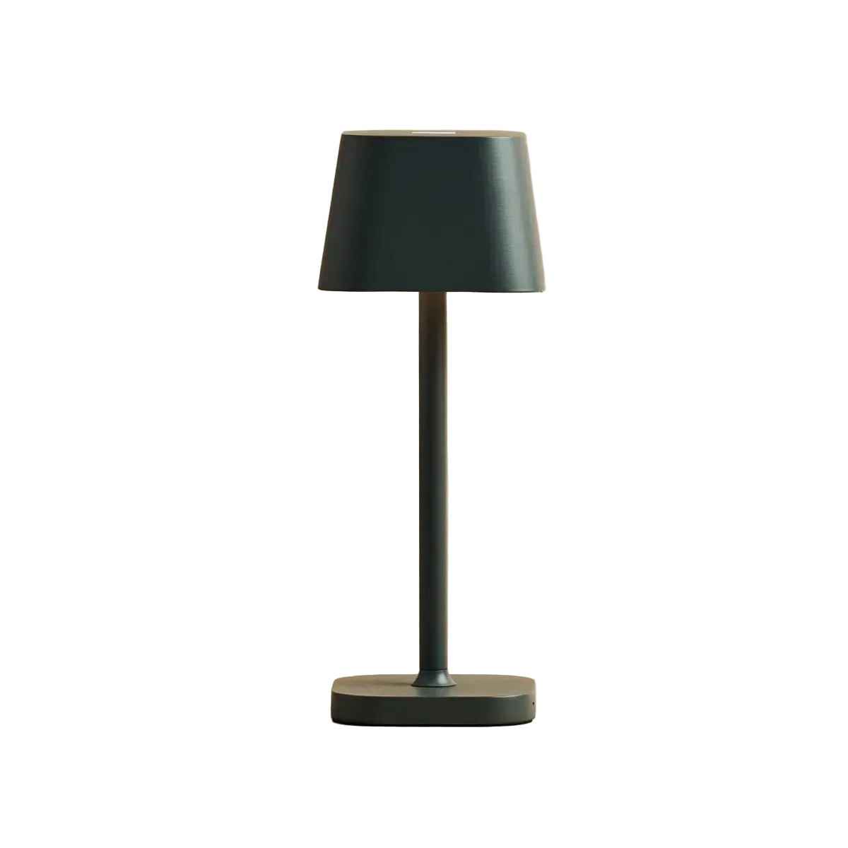 Lampe de table Tavellio Ava Stone Grey vue de face sur fond beige neutre.