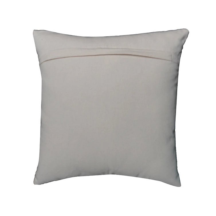 Housse de Coussin Noël Merry Christmas Brodé Houx Doré Coton Lin 45×45 cm