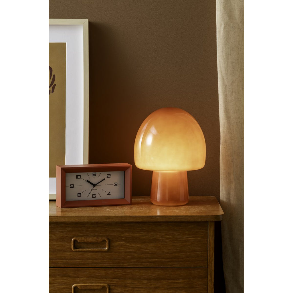 Lampe de Table Champignon Verre Rouge Brillant Profitez Ø20 cm