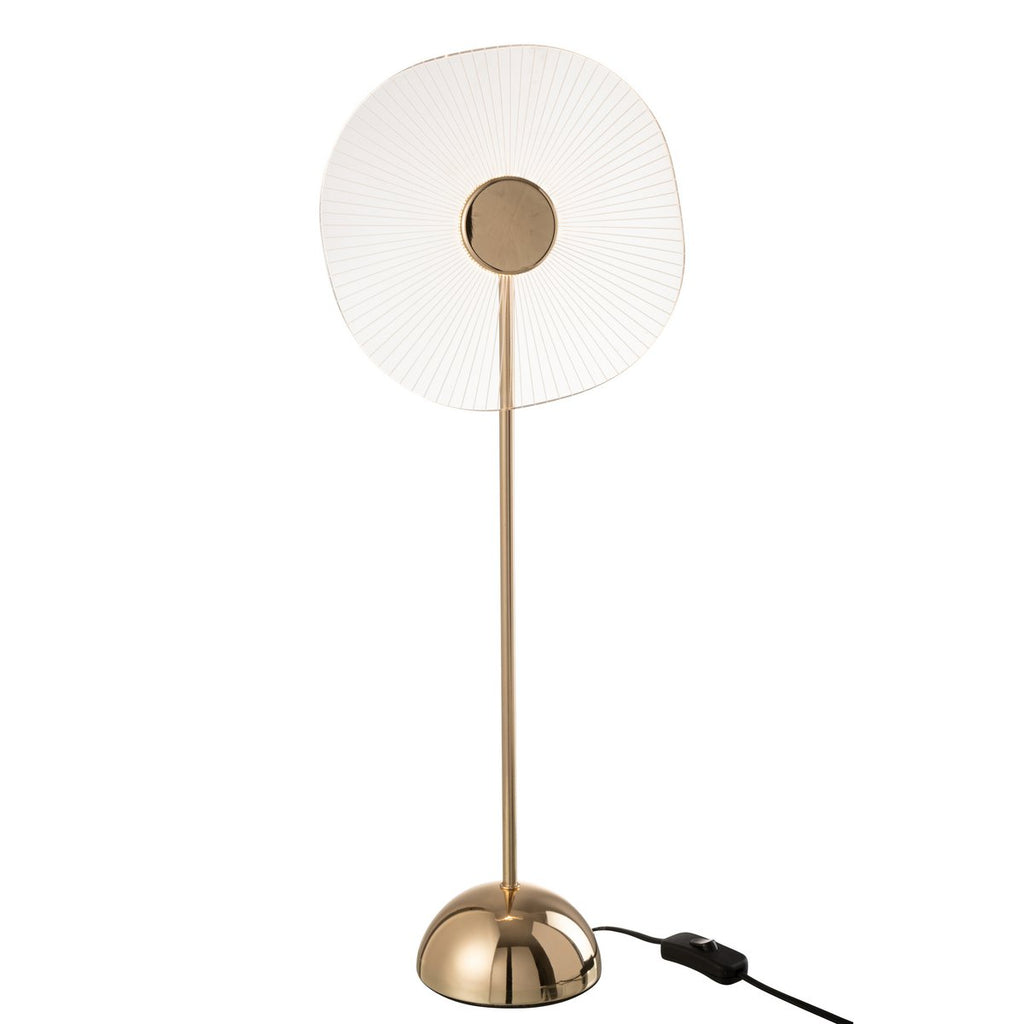 Lampe de Table LED Motif Fleur Dorée Grand Modèle Ø23,5 cm