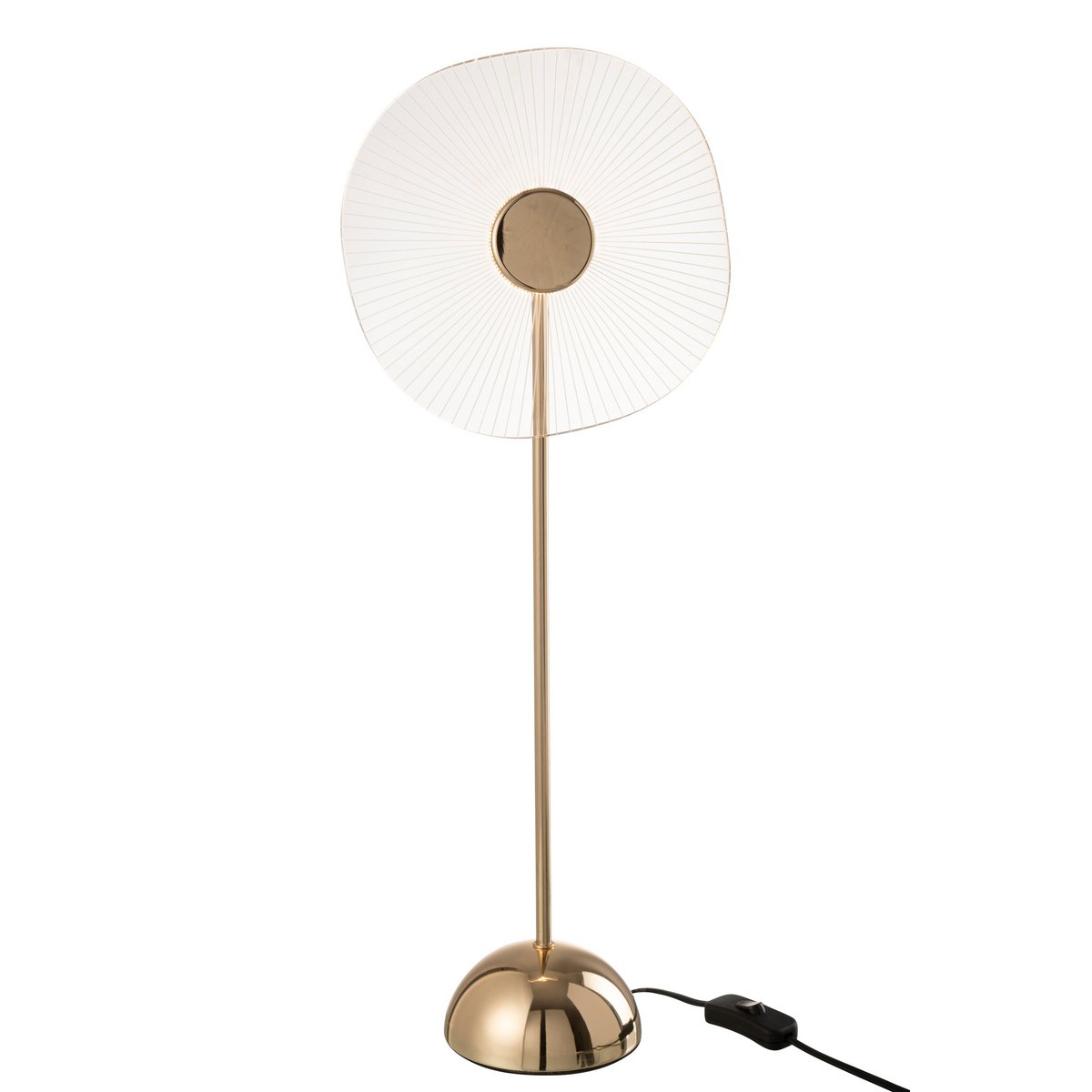 Lampe de Table LED Motif Fleur Dorée Grand Modèle Ø23,5 cm