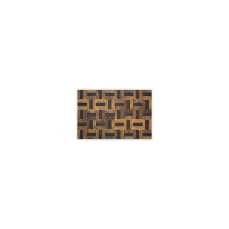 Planche à Découper Bois de Bout Motifs Labyrinthe & Échecs